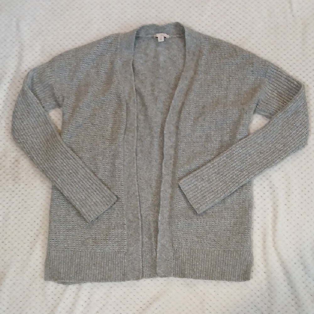GAP Women's Heather Gray Open Front Cardigan